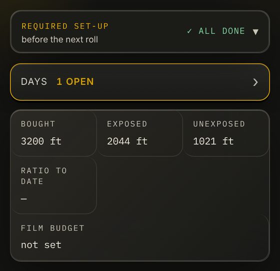 Prep, Overview: stock totals, then Cards and Table, with the Days panel beside them.