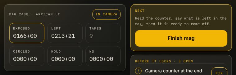 Wrap: each mag from loaded to locked, the next step, and the checks on its card.